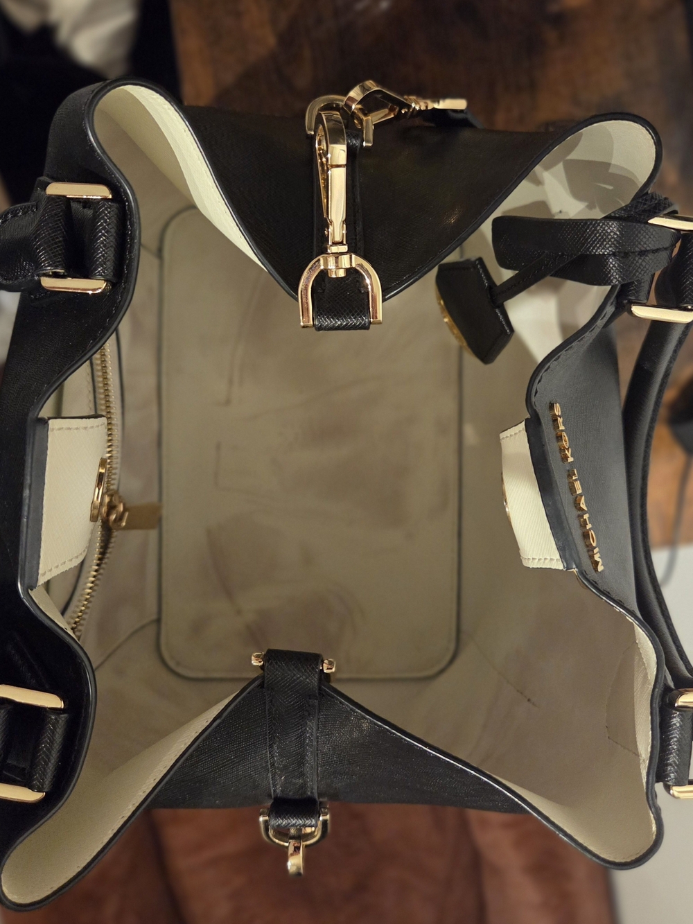 Michael Kors Greenwich Saffiano Leather Bucket Bag